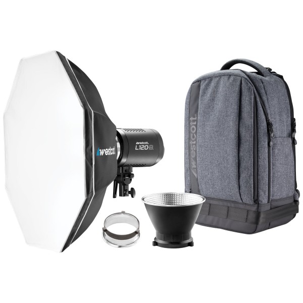 L120-B Bi-Color COB LED 1-Light Backpack Kit