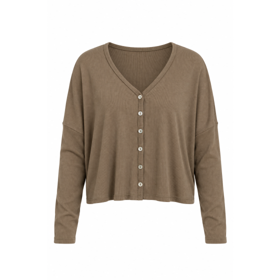 A Little Unwind Olive Henley Top