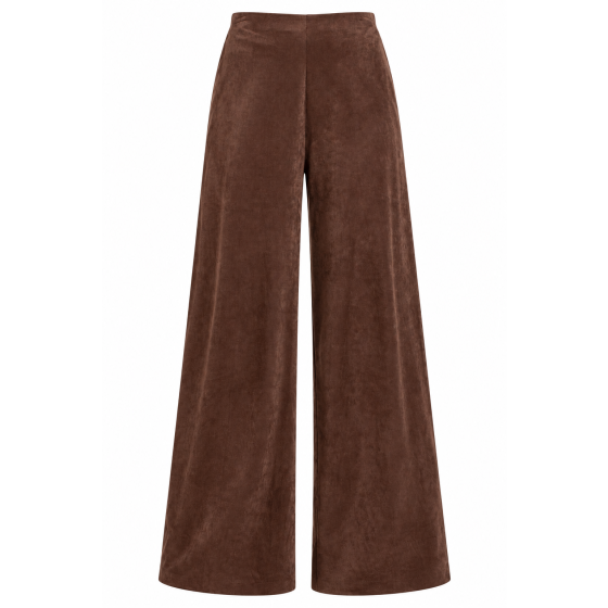 Pumpkin Lane Brown Suede Wide Leg Pants