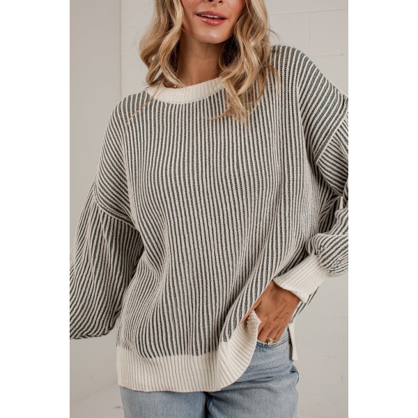 A Slower Pace Striped Sweater