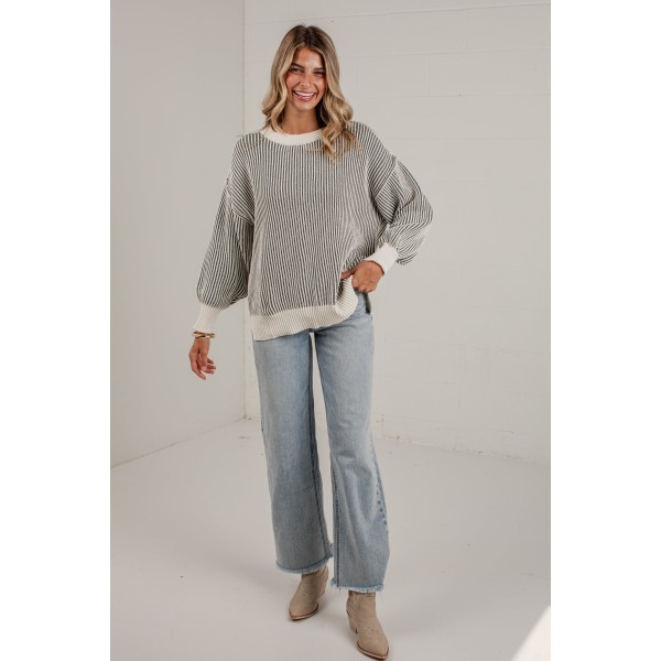 A Slower Pace Striped Sweater