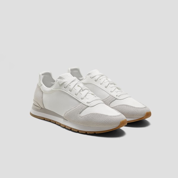 Unisex Satin Luxe Sneakers (Allegro) - Off Grey White
