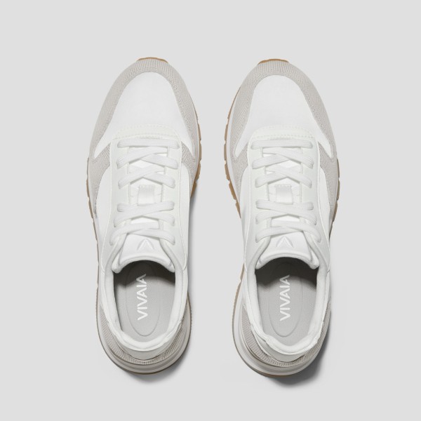 Unisex Satin Luxe Sneakers (Allegro) - Off Grey White