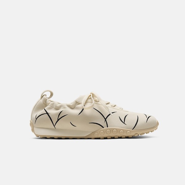 Limited Edition Velvet Casual Sneakers (Laban) - Cream Embroidery