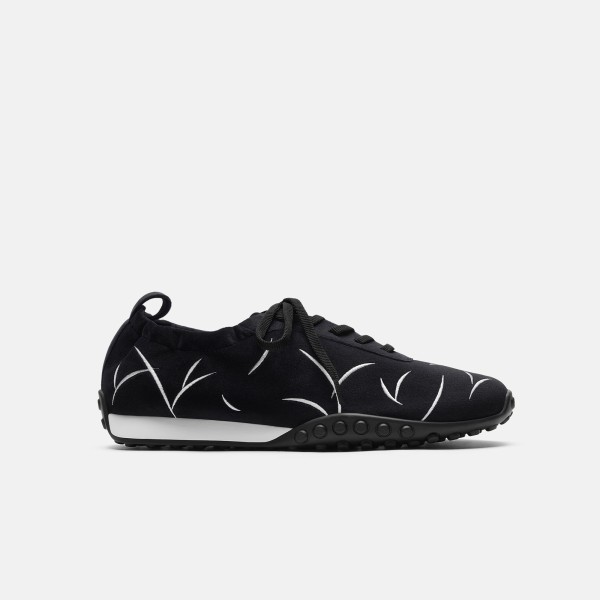 Limited Edition Velvet Casual Sneakers (Laban) - Black Embroidery