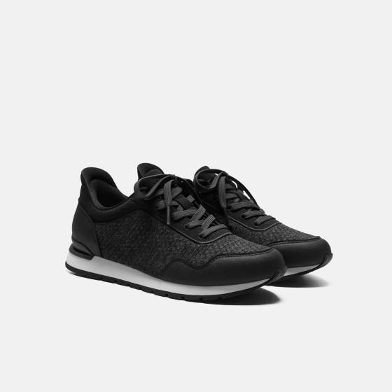 Unisex Waterproof Slip-On Sneakers (Allday Pro) - Black & Charcoal
