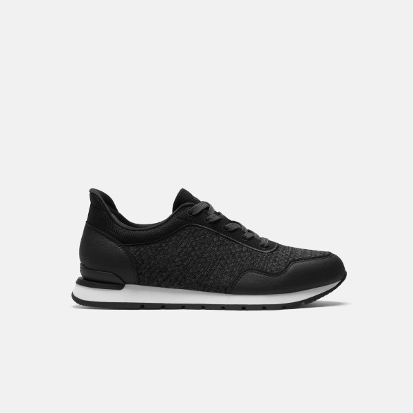 Unisex Waterproof Slip-On Sneakers (Allday Pro) - Black & Charcoal