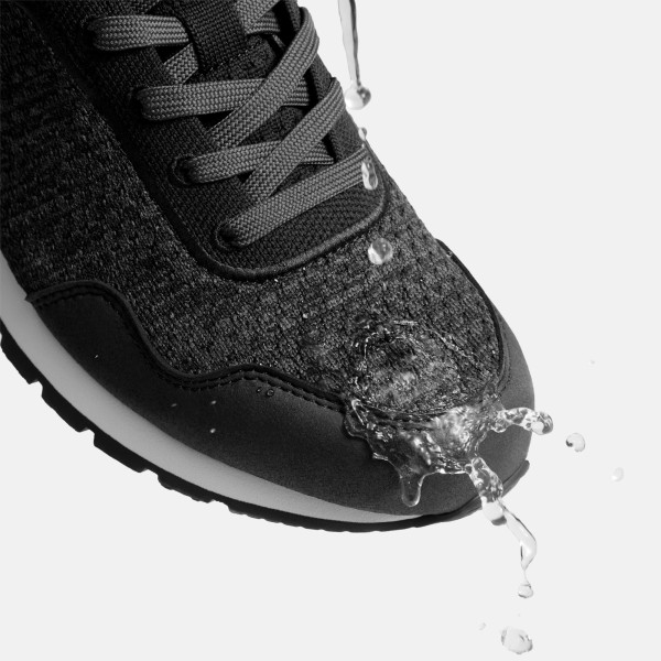 Unisex Waterproof Slip-On Sneakers (Allday Pro) - Black & Charcoal