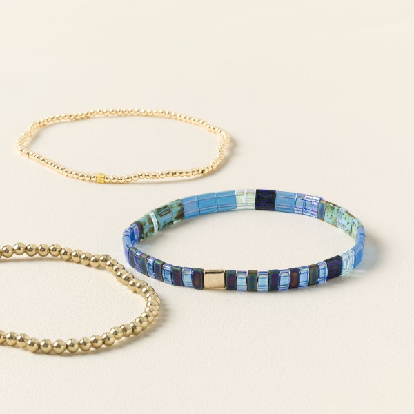 Be You Morse Code Bracelet Stack