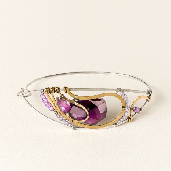 Amethyst Braided Cuff