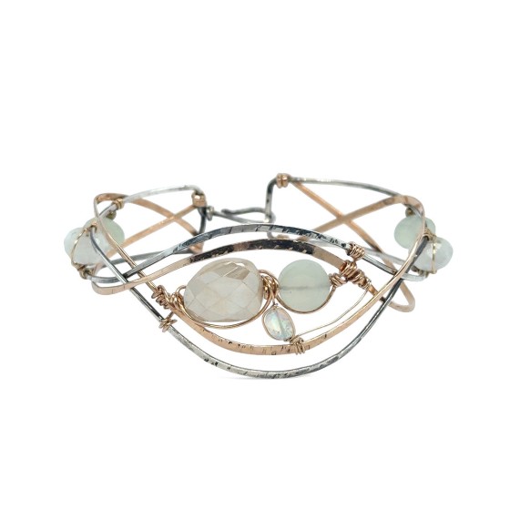 Braided Moonstone Cuff