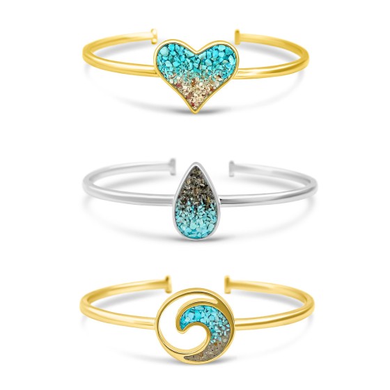Sentimental Sand Custom Cuff Bracelet