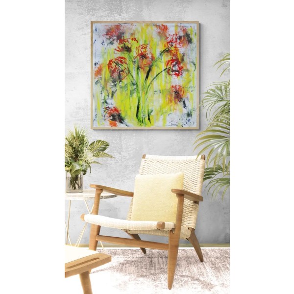 オリジナル油絵「Mute Bouquet」36インチ