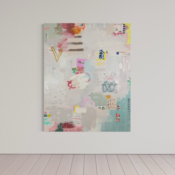 ミクストメディア絵画「The Gambler」