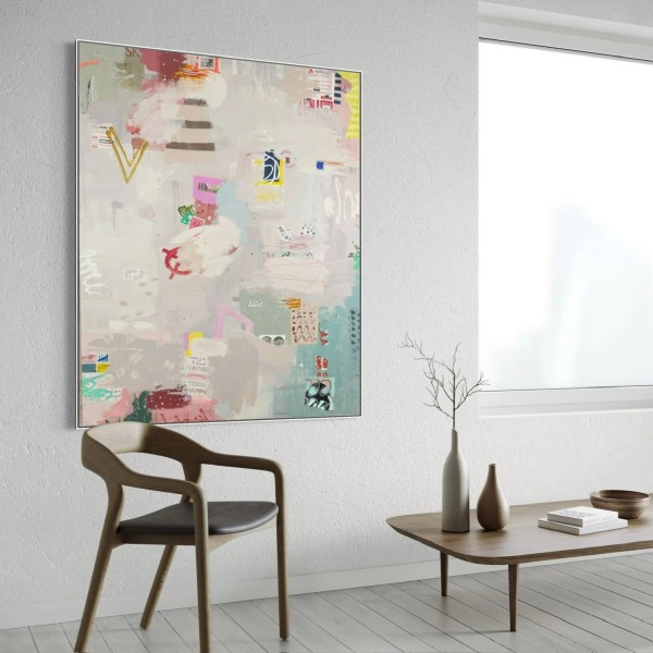 ミクストメディア絵画「The Gambler」