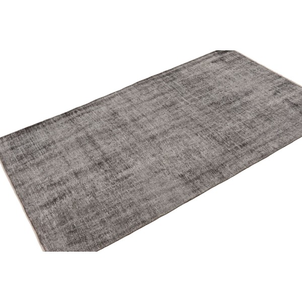 Vintage Turkish Runner in Black & White Distressed Pattern